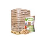 Holzpellets von Olczyk, zertifiziert nach DINplus und ENplus A1. Lieferung auf einer Palette mit 72 Säcken. Geeignet für Pelletöfen und Heizsysteme laut Herstellerangaben.